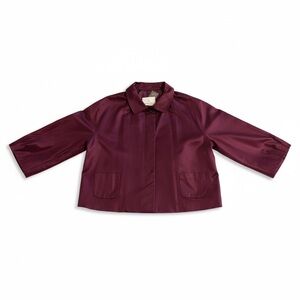 J. Jill Burgundy purple Cropped Trench Jacket